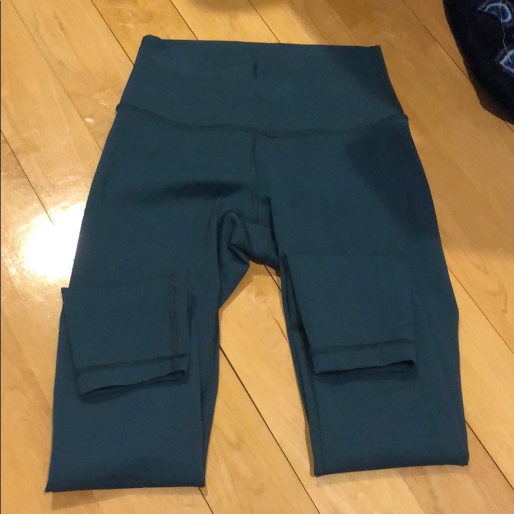 Turquoise Wunder Under 25” Lululemon Leggings